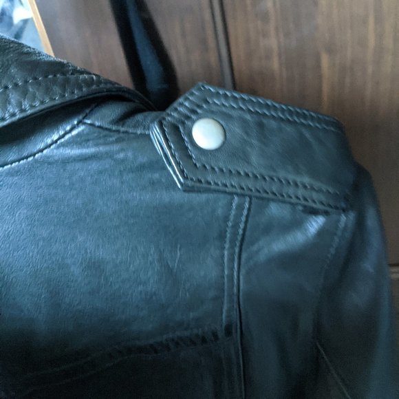 All Saints Gidley Leather Biker Jacket - Picture 9 of 10